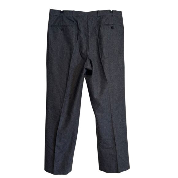 Vintage Brooks Brothers Gray Pleated Brookseases Dress Pants Mens Sz 37x30 Wool - Picture 2 of 16